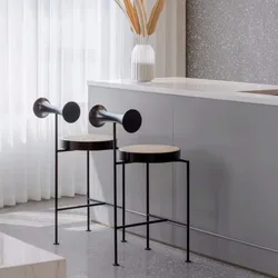 Silla minimalista moderna de hierro forjado, nueva silla de bar Kato personalizada para el hogar de estilo chino