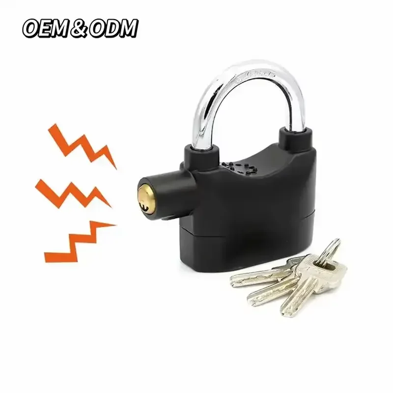 Quality Wholesale Alarm Padlock Aluminum Alloy Safe Anti-Theft 110dB Padlock for Motorcycle With Alarm