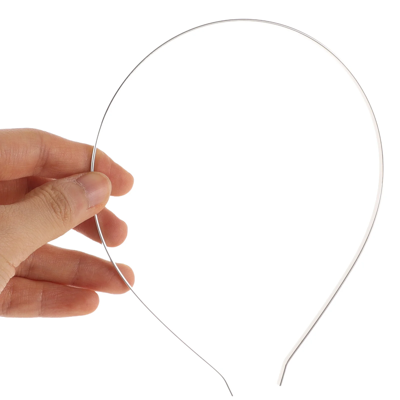 

10pcs 3Mm Steel Women'S Girls Headband 3Mm Headband Silver Hair Accessory For Wedding Party Prom Decorative Band