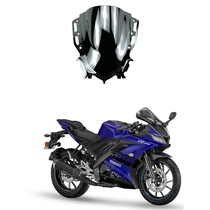 

Motorcycle Sport Black Windshield WindScreen Front Deflector Viser Visor For YAMAHA YZF-R15 V4 YZF R15 V4.0 2021 2022 yzfr15 v4