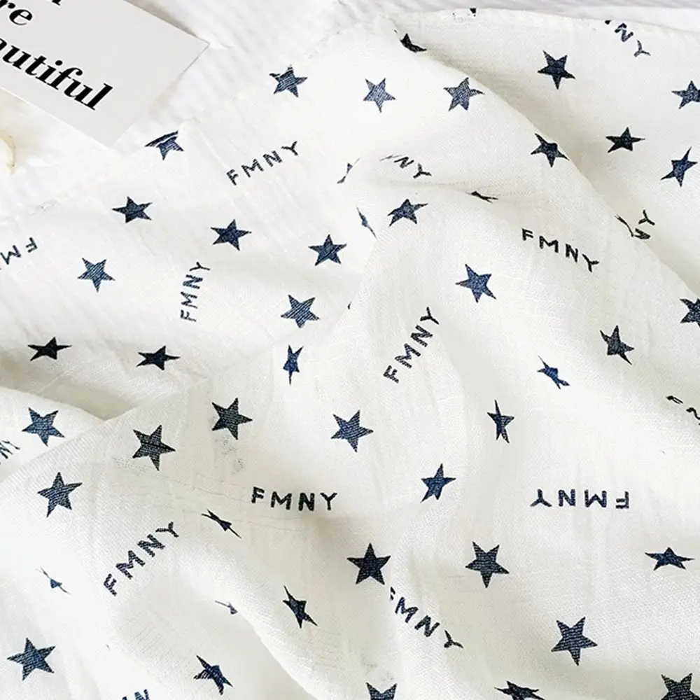 Picture 5: Fashionable Y2K Star-print Scarf Star-print Versatile Headscarf Elegant Foldable Head Wrap Women