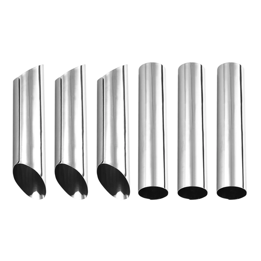

6Pcs Stainless Steel Croissant Tools Set for Baking Horn Mold Cream Roll DIY Pastry Kit Home Bakery Supplies Professional Use