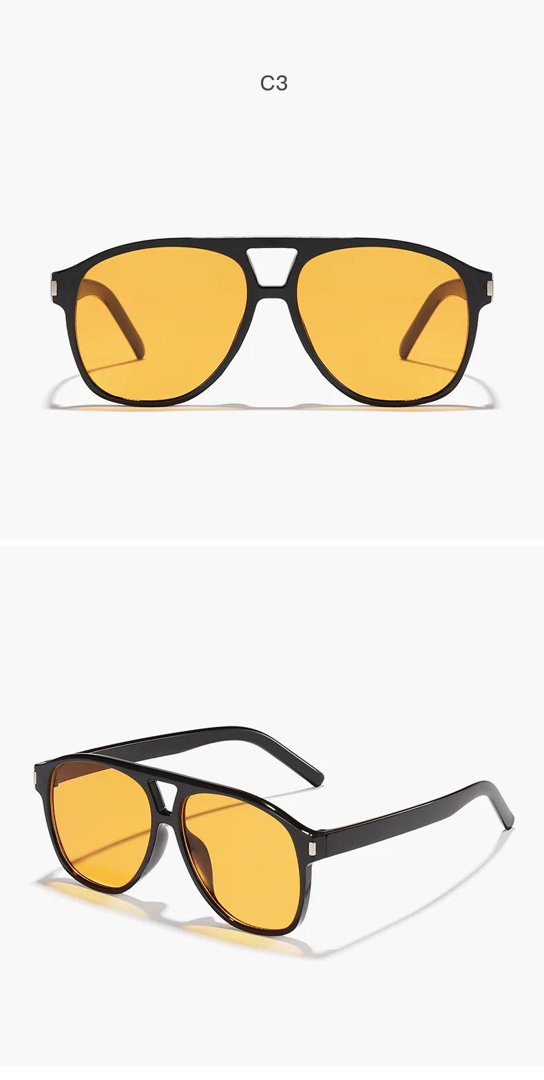 Luxus Marke Designer Großen Rahmen Pilot Sonnenbrille Frauen Für Männer Trend Sonnenbrille Vintage Punk Shades Beliebte Brillen UV400 – Detail 10