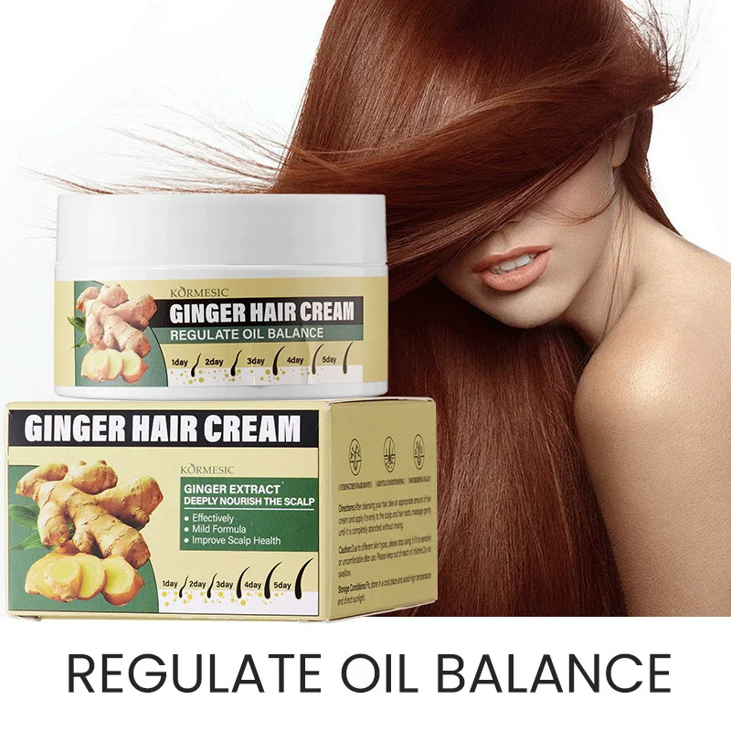 Ginger Hair Cream Deep Cleansing Promote Hair Growth Relieving Hair Loss Improving Scalp Stimulate Hair Follicle Smoothing Care