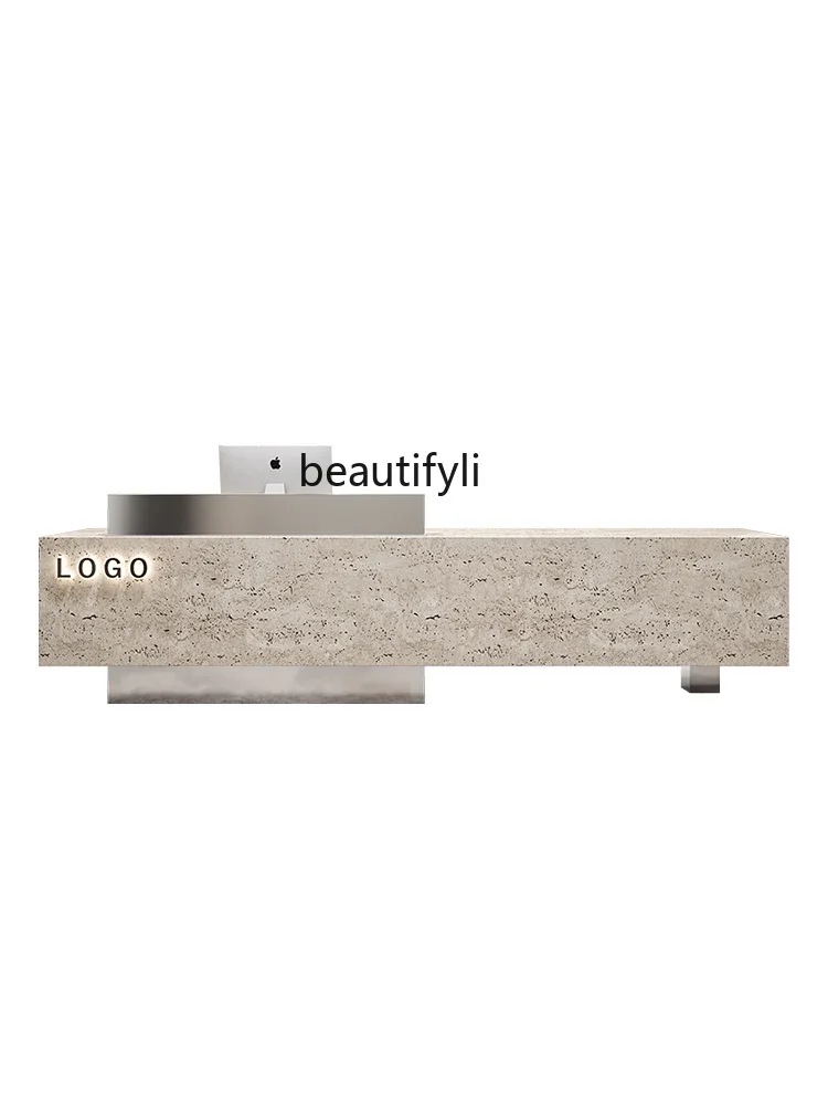 

Clothing Store Cashier Bar Small Homestay Hotel Beauty Salon Bar Counter Silent Wind Cave Stone Reception Table