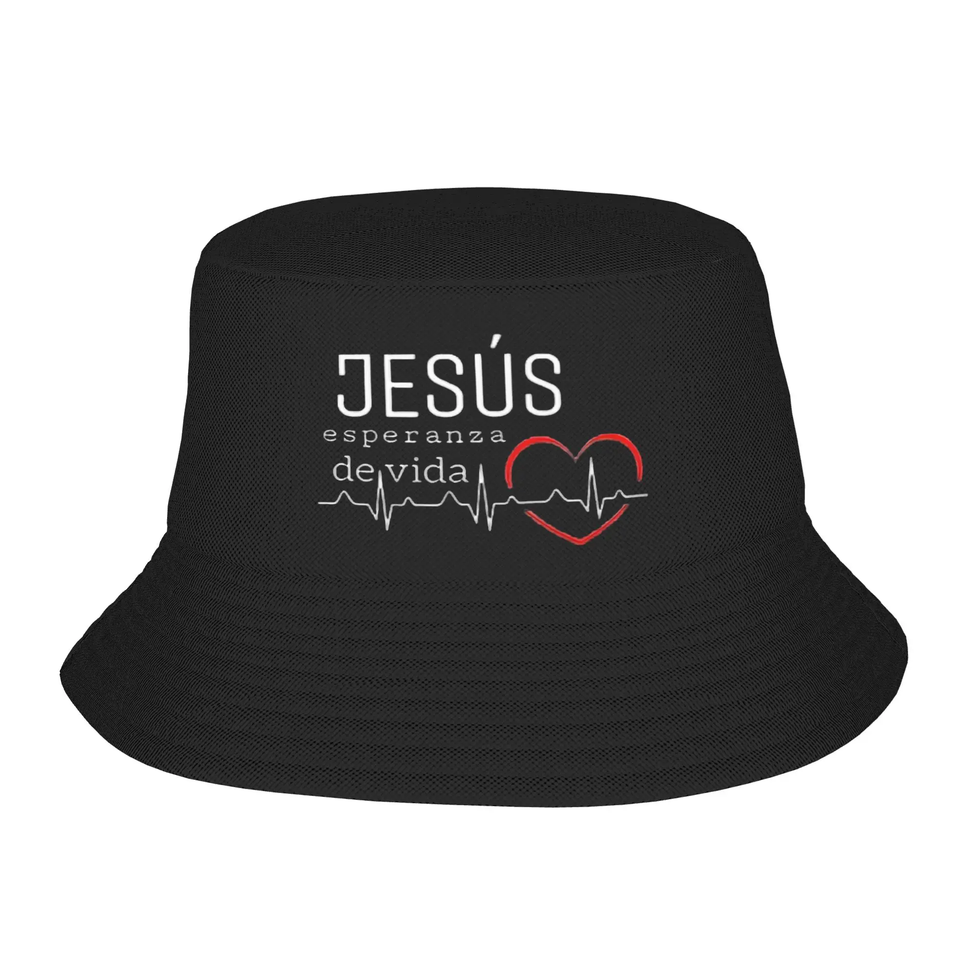 Unisex Cute Bucket Hat Jesus Esperanza Devida Spanish  Merch Bob Hat For Travel Headwear Lightweight
