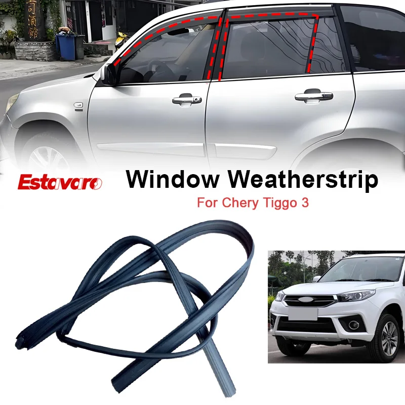 Car Accessories Glass Run Channel Window For Chery Tiggo 3 Window Weatherstrip Guide Channel Window Sealing Strip Glass Guide
