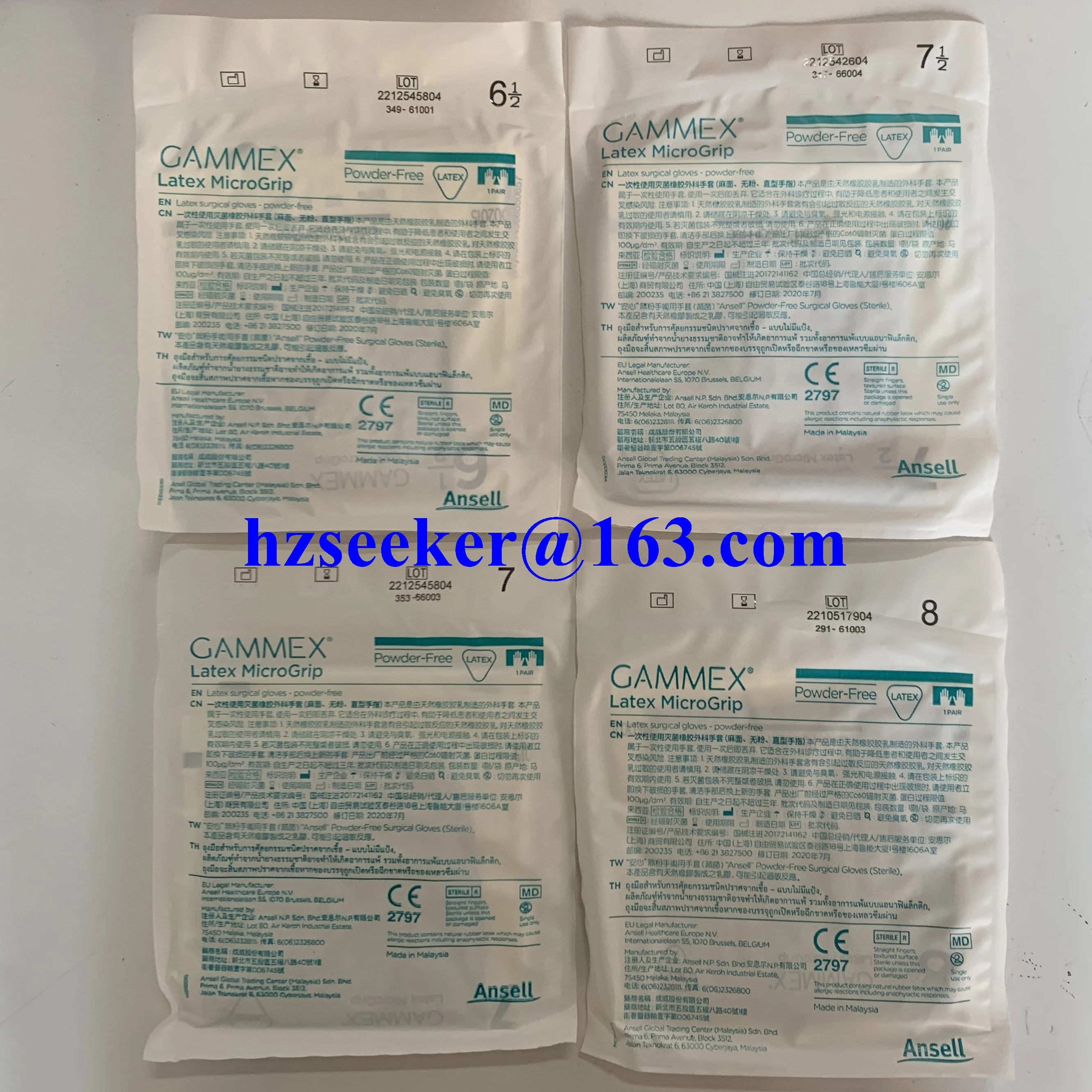 Ansell Gammex Microgrip braunes Latex (1 Paar) ultradünn/braun/außen- oder Innenschicht/empfindlich