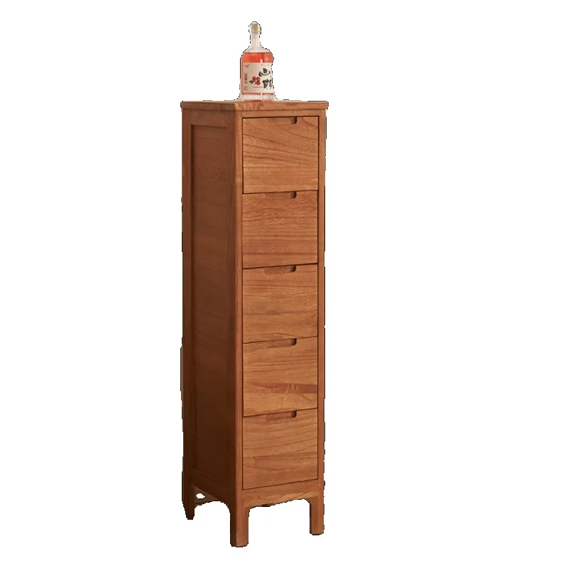 

Solid wood chest, narrow drawer storage cabinet, bedroom bedside table, side cabinet, corner cabinet, crevice cabinet 25cm multi