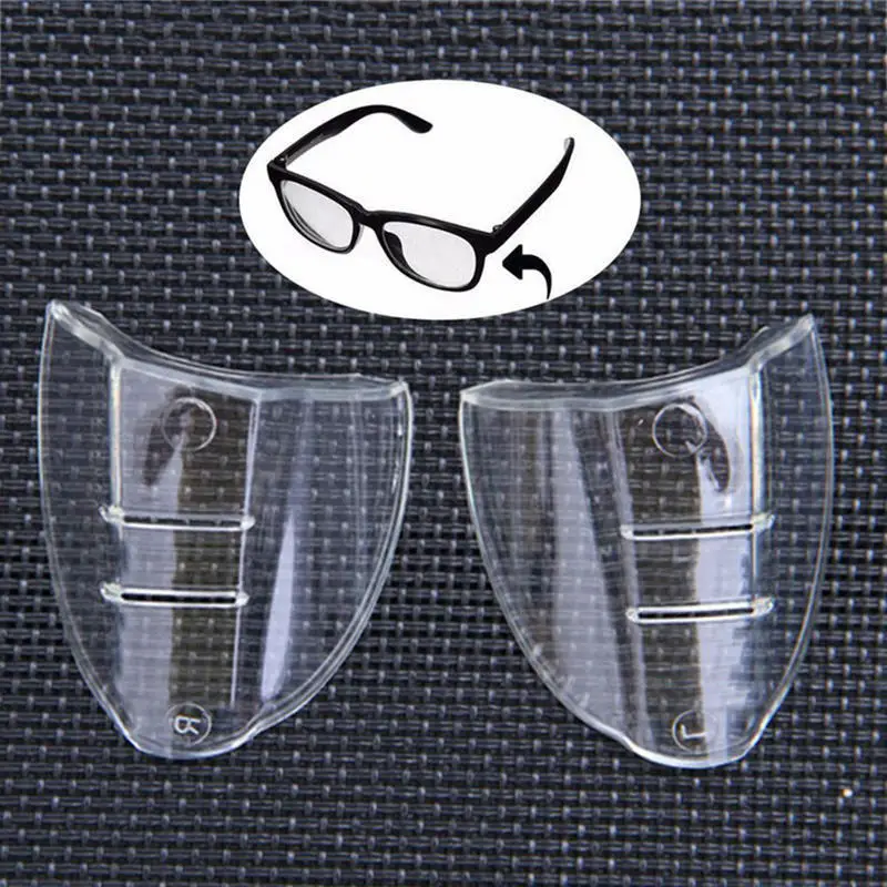 Unisex Flexible Clear Eye Shields Anti‑Fog Glasses Side Guards Myopia Eyeglasses Safety Protective Cover