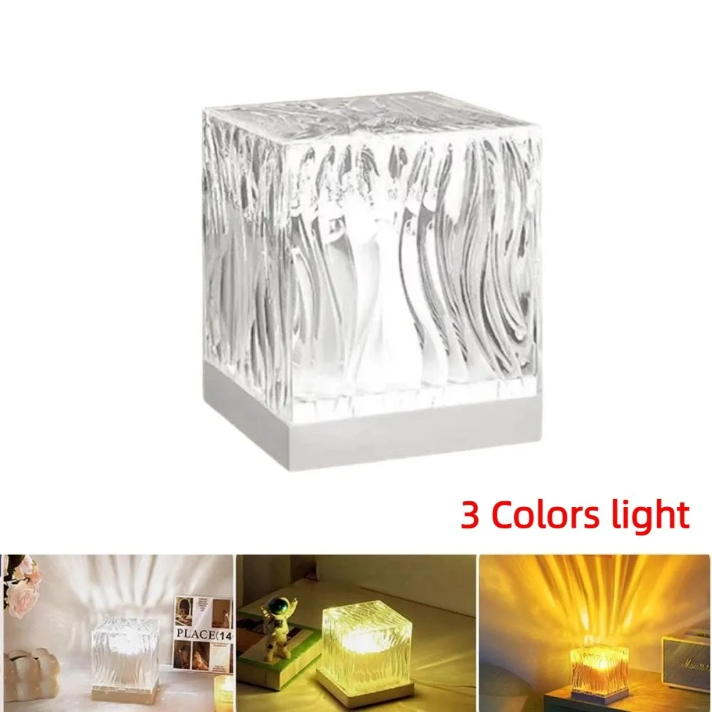 16 Colors Light Ocean Waves Projector Light Dynamic Wave Effect USB Water Ripple Crystal Lamp Auto Rotate Gradual