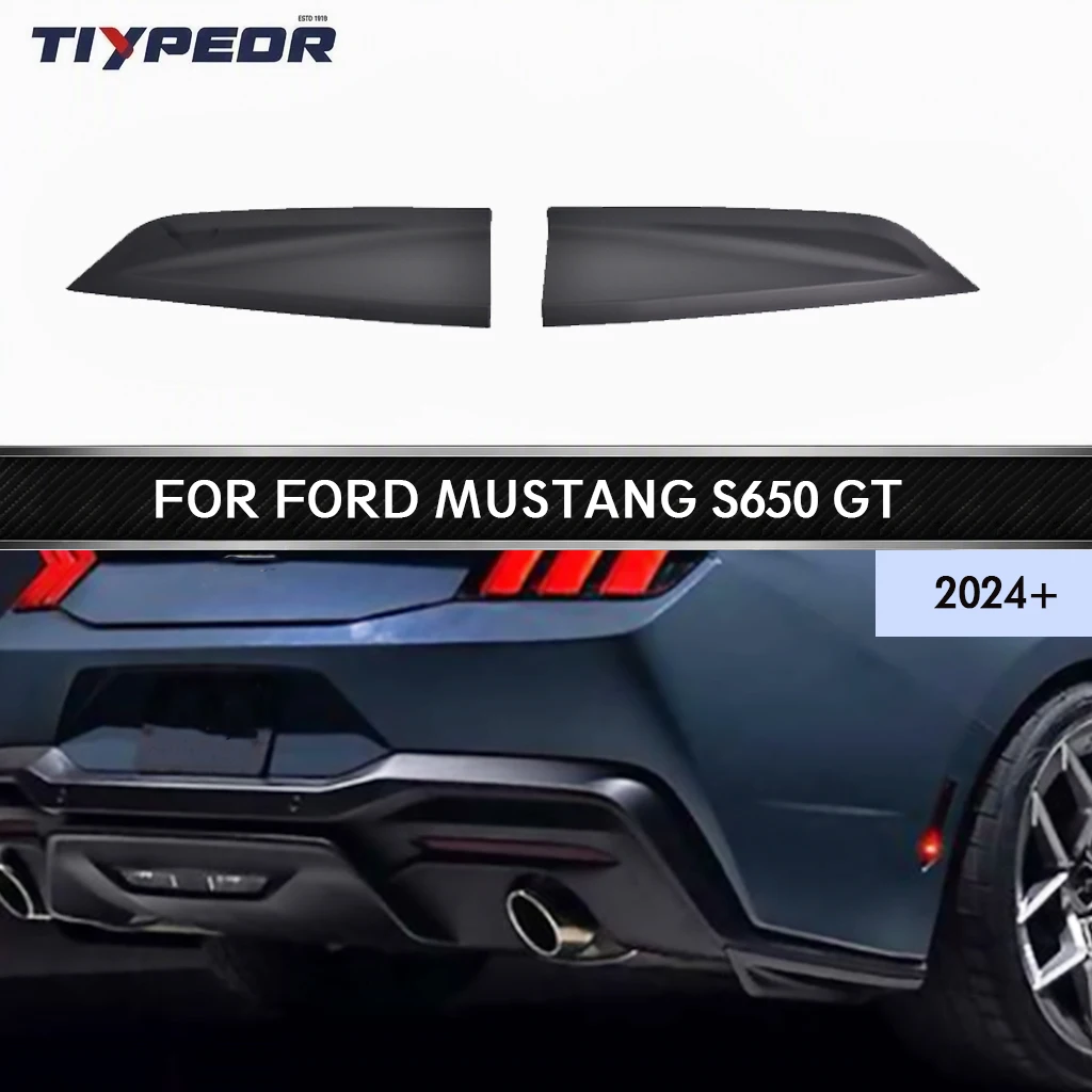 Tiypeor ABS Plastic Rear Bumper Corner Spoiler for Ford Mustang S650 GT Ecoboost 2024 2025 RTR Style