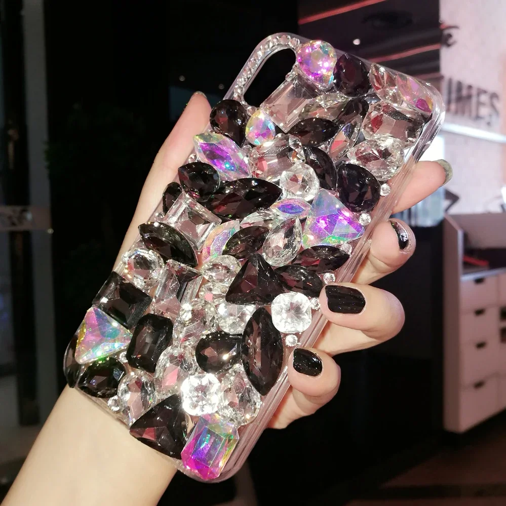 

Luxury Bling Crystal Gem Rhinestone Cases For Xiaomi Redmi 13C 12C 13R Note10 11 Note13 12 Pro Plus Soft Phone Case Cover