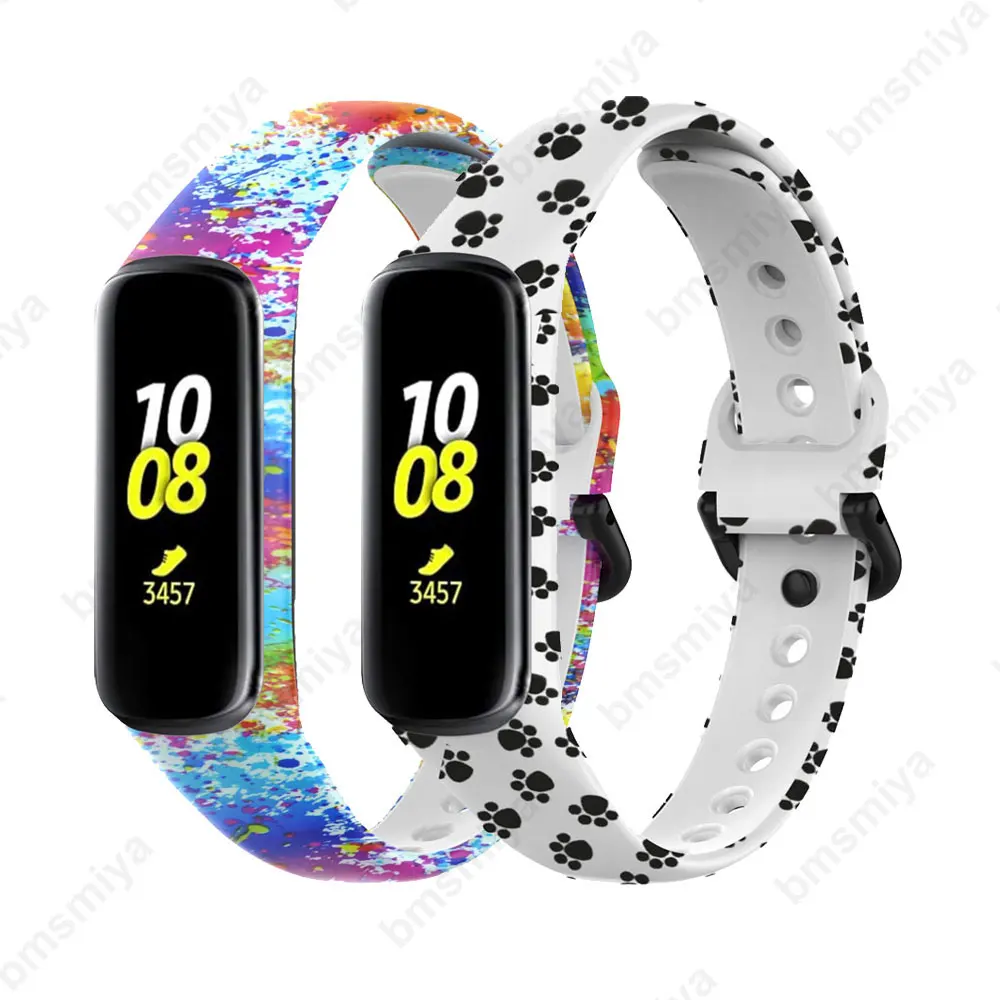 2PCS Fashion Soft Silicone Strap for Samsung Galaxy Fit 2 R220 Colorful Bracelet Replacement Band for Galaxy Fit2 Belt Correas