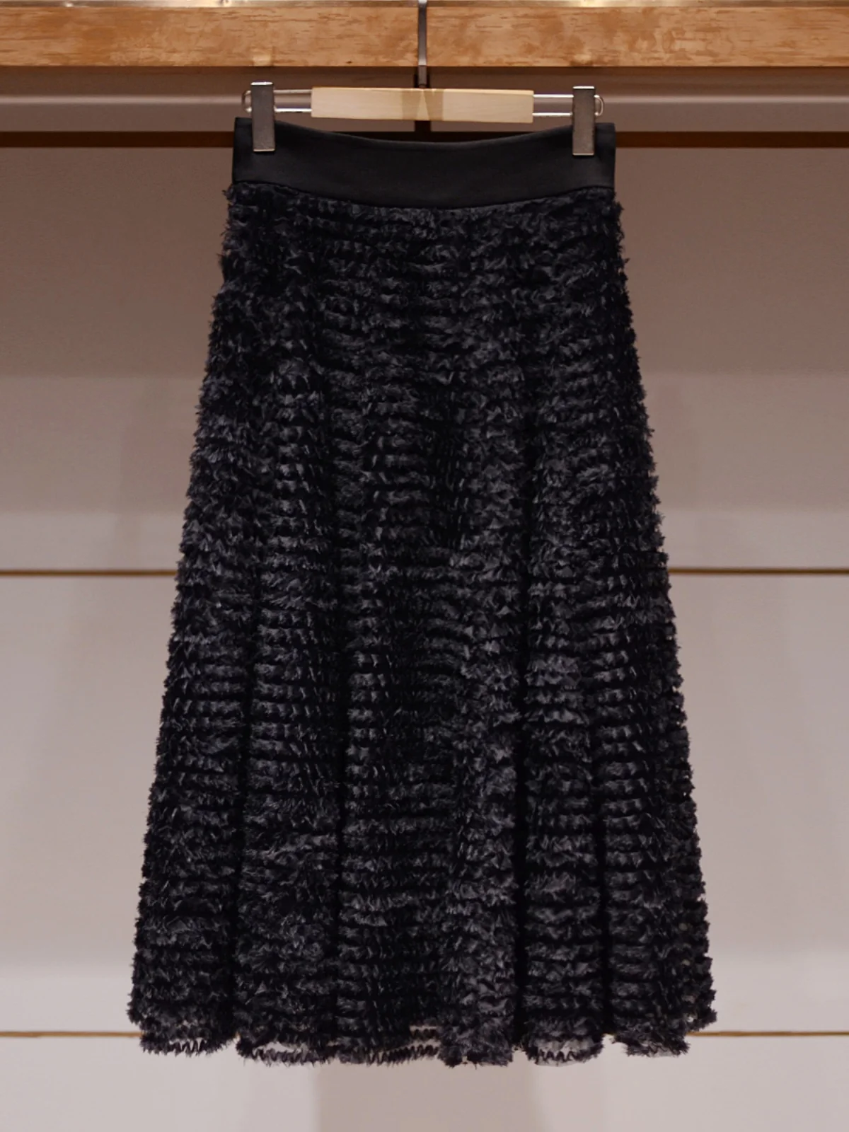 

Юбка миди А-силуэта с высокой талией, драпированная, на молнии, с эффектом стройности, осенняя новинка, для офиса, элегантная, женская, модная, производство Китай