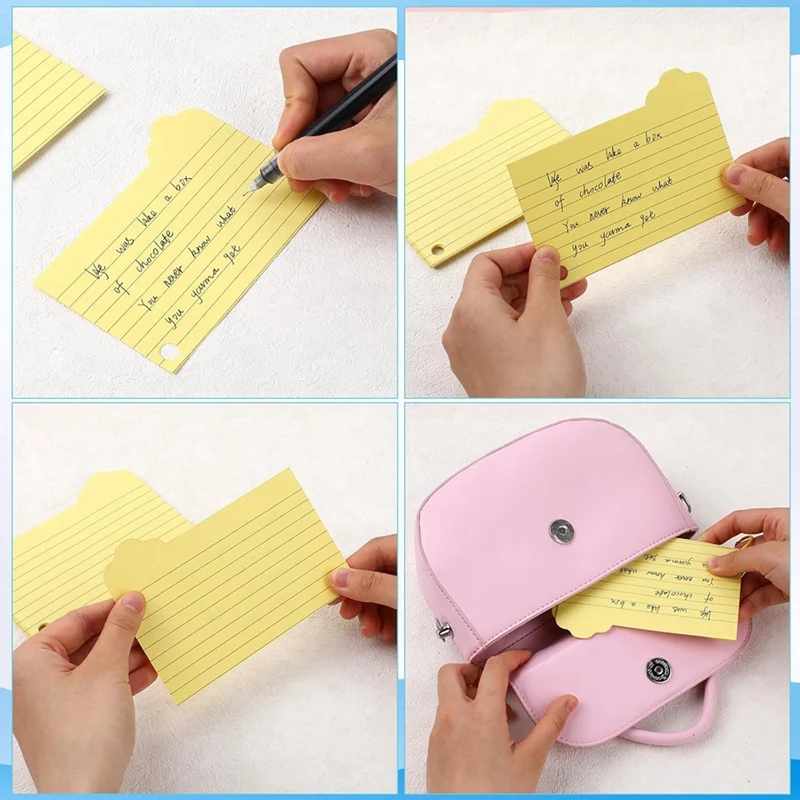 125 Pcs Index Cards Colored 3X5 Inch Ruled Index Card Flash Cards For Studying With Rings & Color Tags