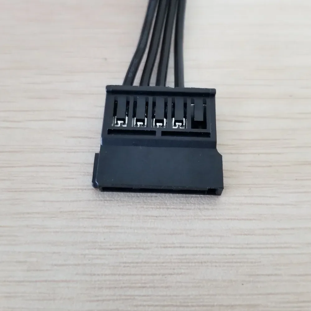 4Pin IDE Molex to 3-Port 15Pin SATA Power Cable Cord Lead 18AWG Wire For Hard Drive HDD SSD PC Server DIY Black