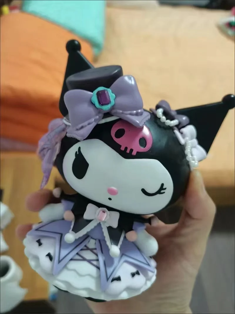 Sanrio Kuromi My Melody Anime Figure Rose Party Desktop Decor Doll