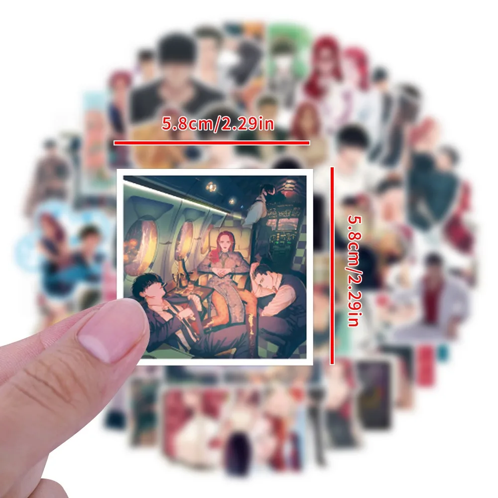 54 Uds Anime Yakuza finanzas dibujos animados pegatinas de grafiti maleta taza de agua guitarra coche Scooter teléfono móvil DIY calcomanías de decoración