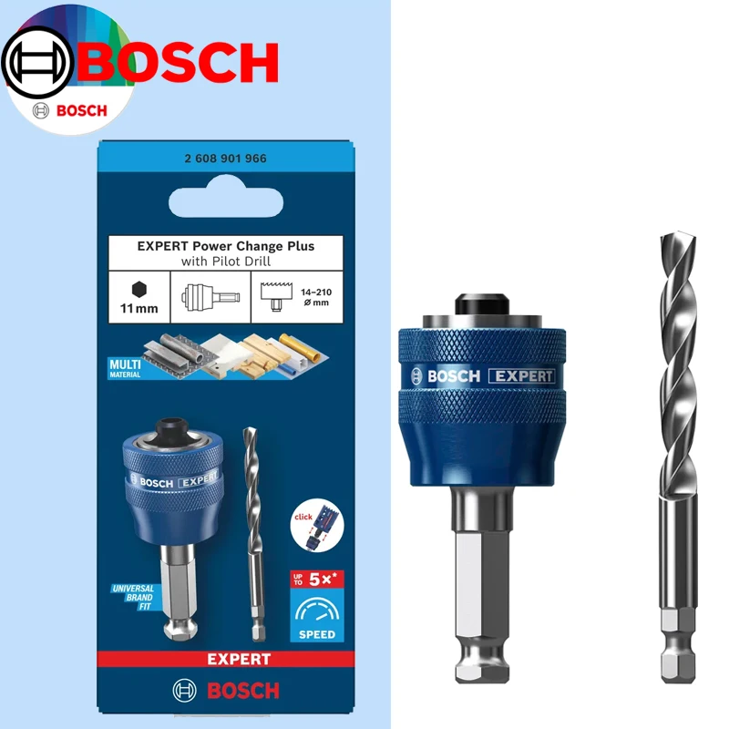 BOSCH 2608901966 EXPERT POWER CHANGE PLUS With Guided Hole Drill For Rotary /Screwdriver Impact Drill Power Tool Accessories
