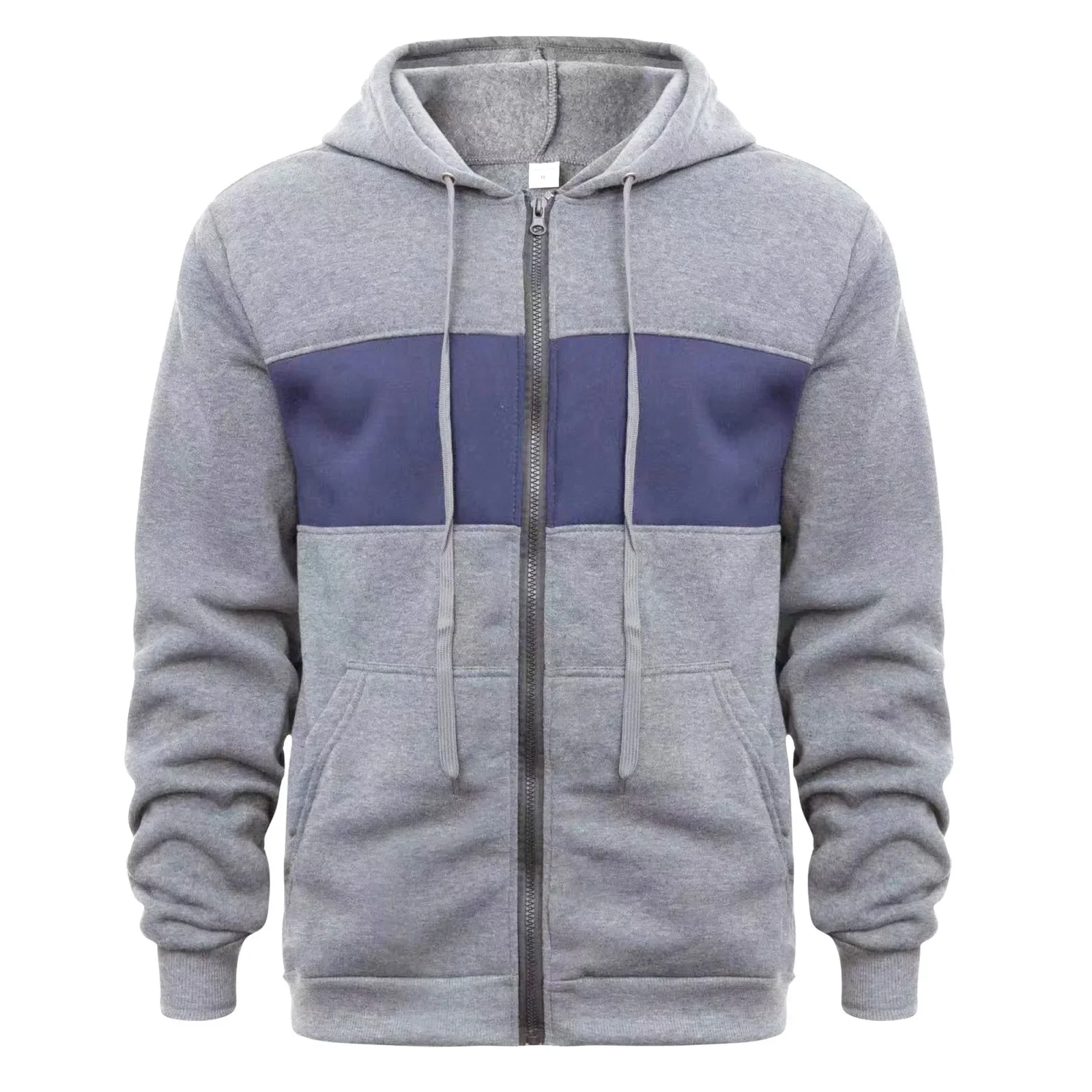 

LIBIELIY New Spring Autumn Men's Hooded Hoodies Fashion Cardigan Coat Male Patchwork Casual Sports Sweatshirt Jackets Streetwear