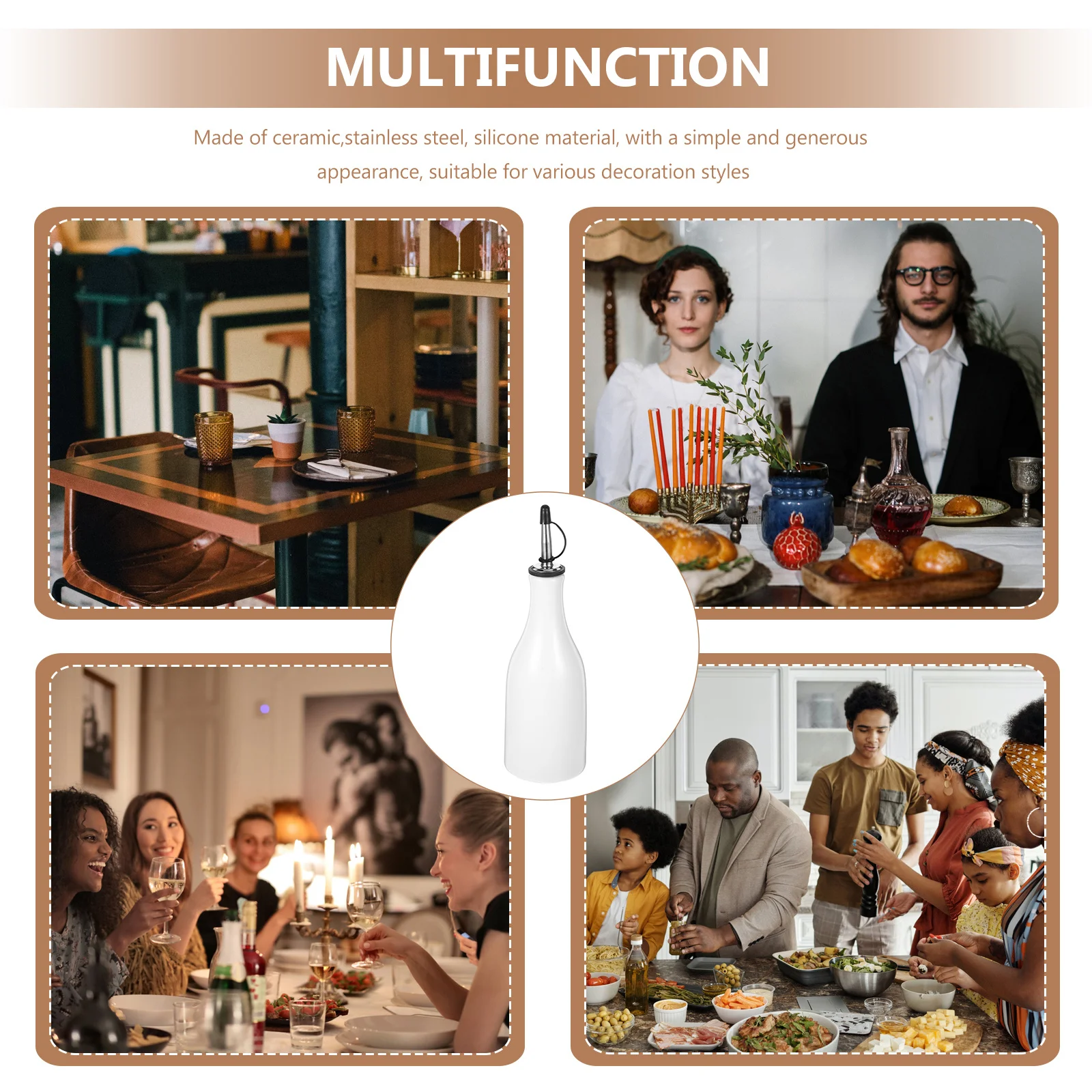 

Ceramic Vinegar Bottle Soy Sauce Dispenser Oil Pot Exquisite Japanese Style Easy Clean Small Pour Mouth Practical Condiment