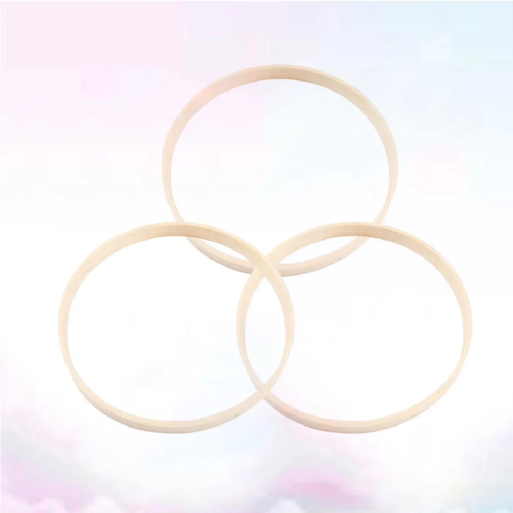 5 Anillos de Bambú para Atrapasueños, 29 cm de Diámetro, Beige, Redondos, de Madera, Herramientas para Manualidades, para Colgar en la Pared, Macramé, Soportes para Plantas