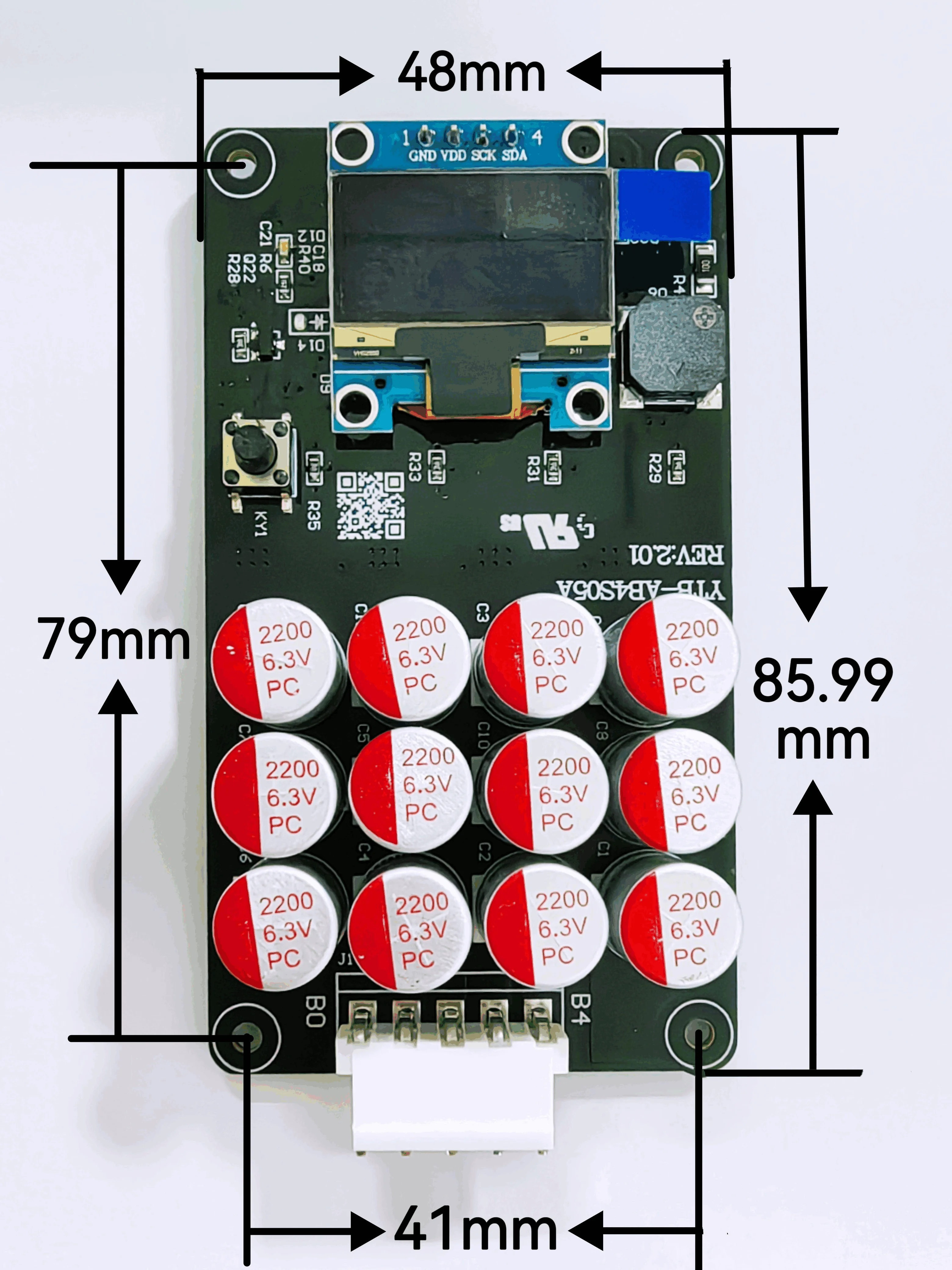New 5A 3S 4S 12V Battery Active Balancer OLED Display Capacitor Equalizer for LFP Ternary Lithium Battery Pack