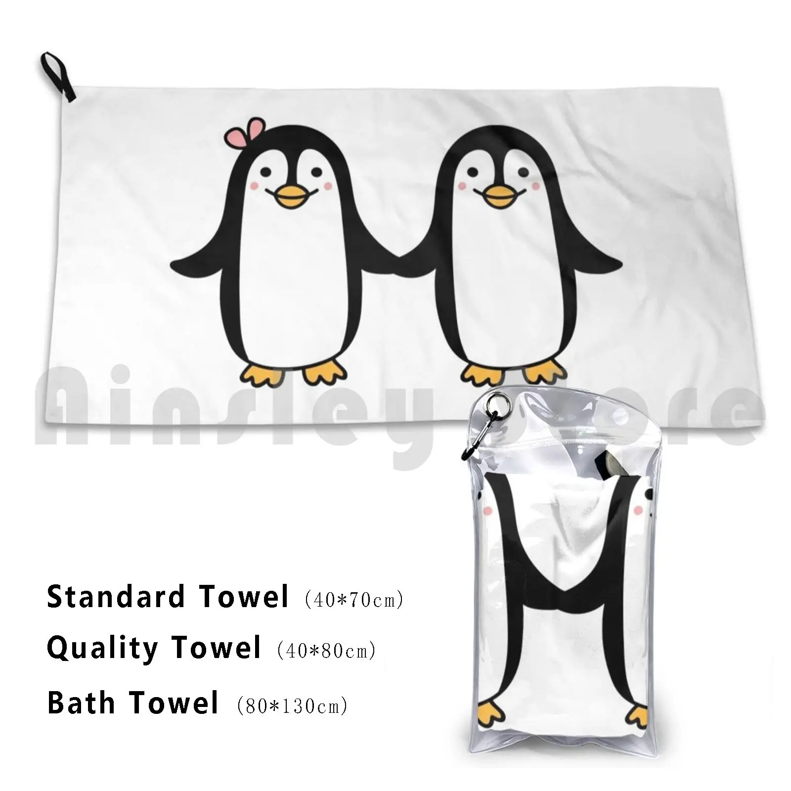 Penguins In Love Bath Towel Beach Cushion Penguins In Love Penguins Lover Love Penguin Wedding Engagement