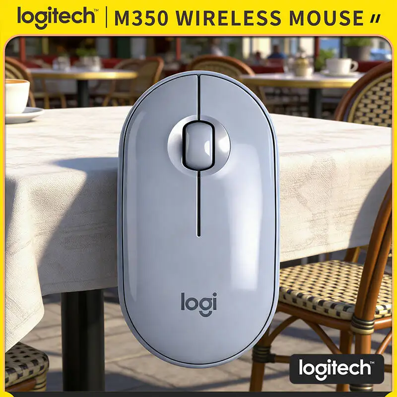

Беспроводная бесшумная мышь Logitech M350 — на 90% меньше шума, тонкий дизайн, 1000 DPI, USB-приемник, незаменимая вещь для дома, учебы и офиса