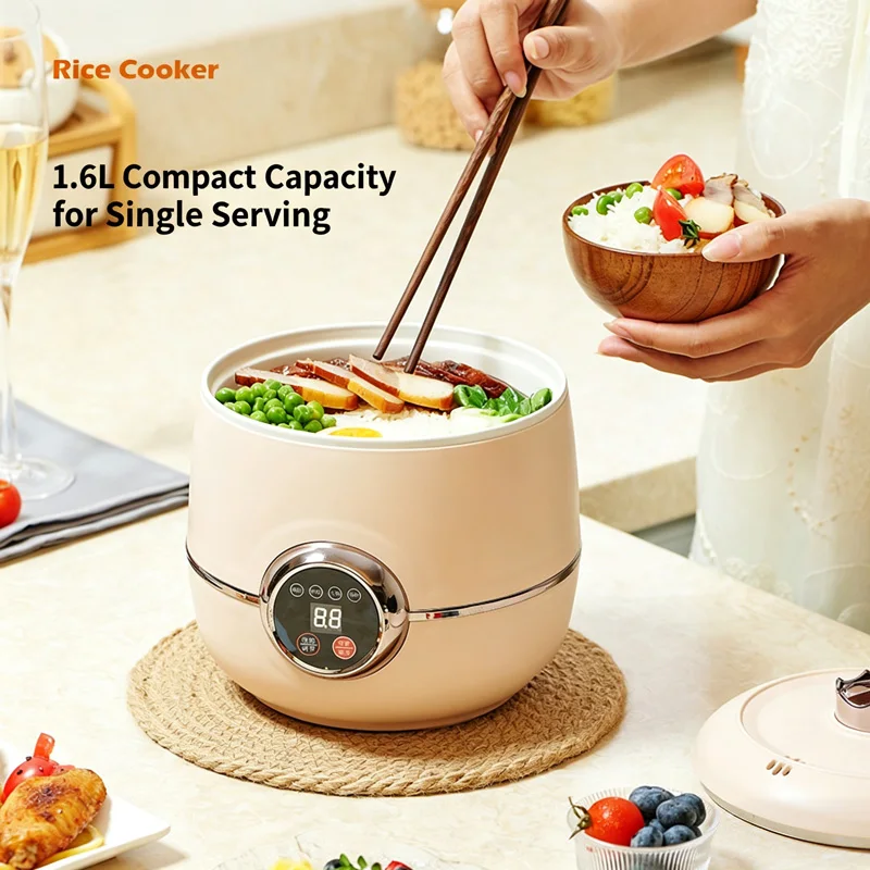 New Small 1.6L Multi-function Smart Electric Cooker with Reservation for Heat Preservation Rice Cooker Portable Stew Pot Hot Pot
