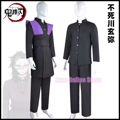 Anime Shinazugawa Genya Cosplay Costume Wig Uniform Swordsmith Village Arc Sanemi Men Boy