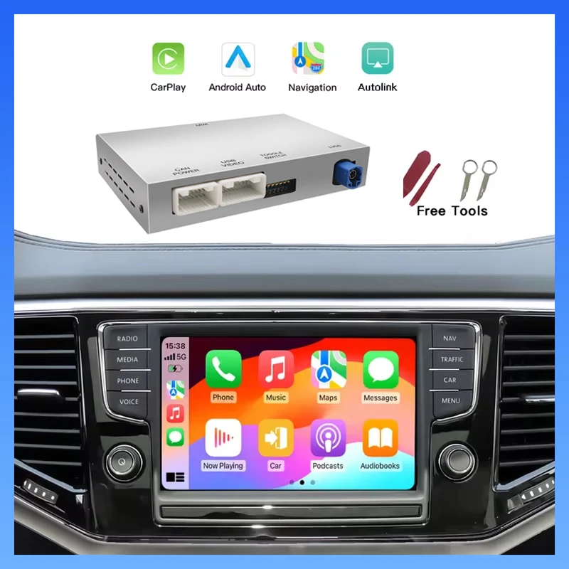 Drahtlose Carplay Android Auto Für VW Golf 7 Sitz Leno MK3 Phideon Teramont Mit MIB1/MIB2 Original Bildschirm upgrade Modul