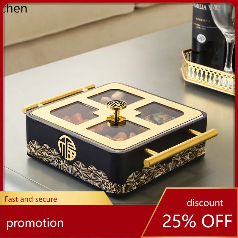 

Новая тарелка для сухофруктов в китайском стиле, элитная подставка для кофейного столика, тарелка для орехов, новогодний декор для гостиной