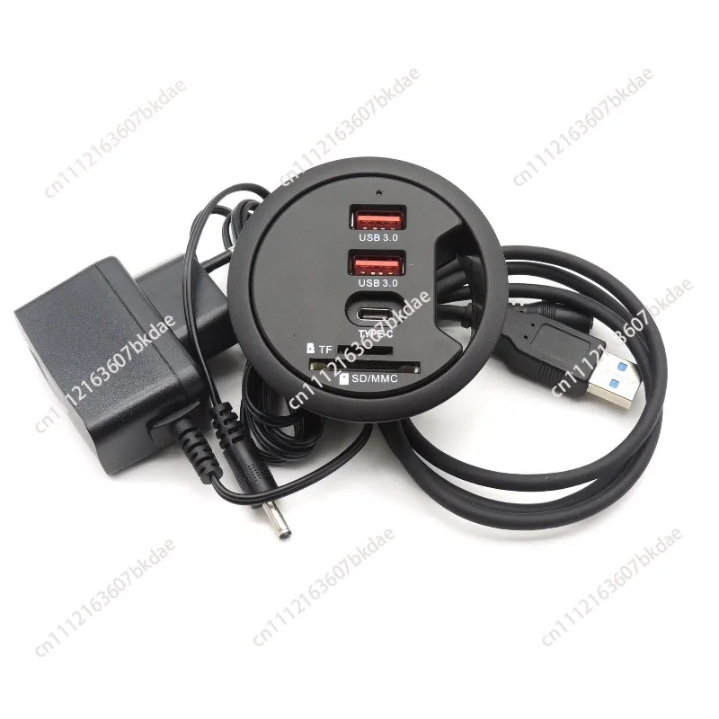 USB 3.0 Hub One to 4 Dual USB 3.0 Interface + TYPE C Interface + TF/SD Card Reader