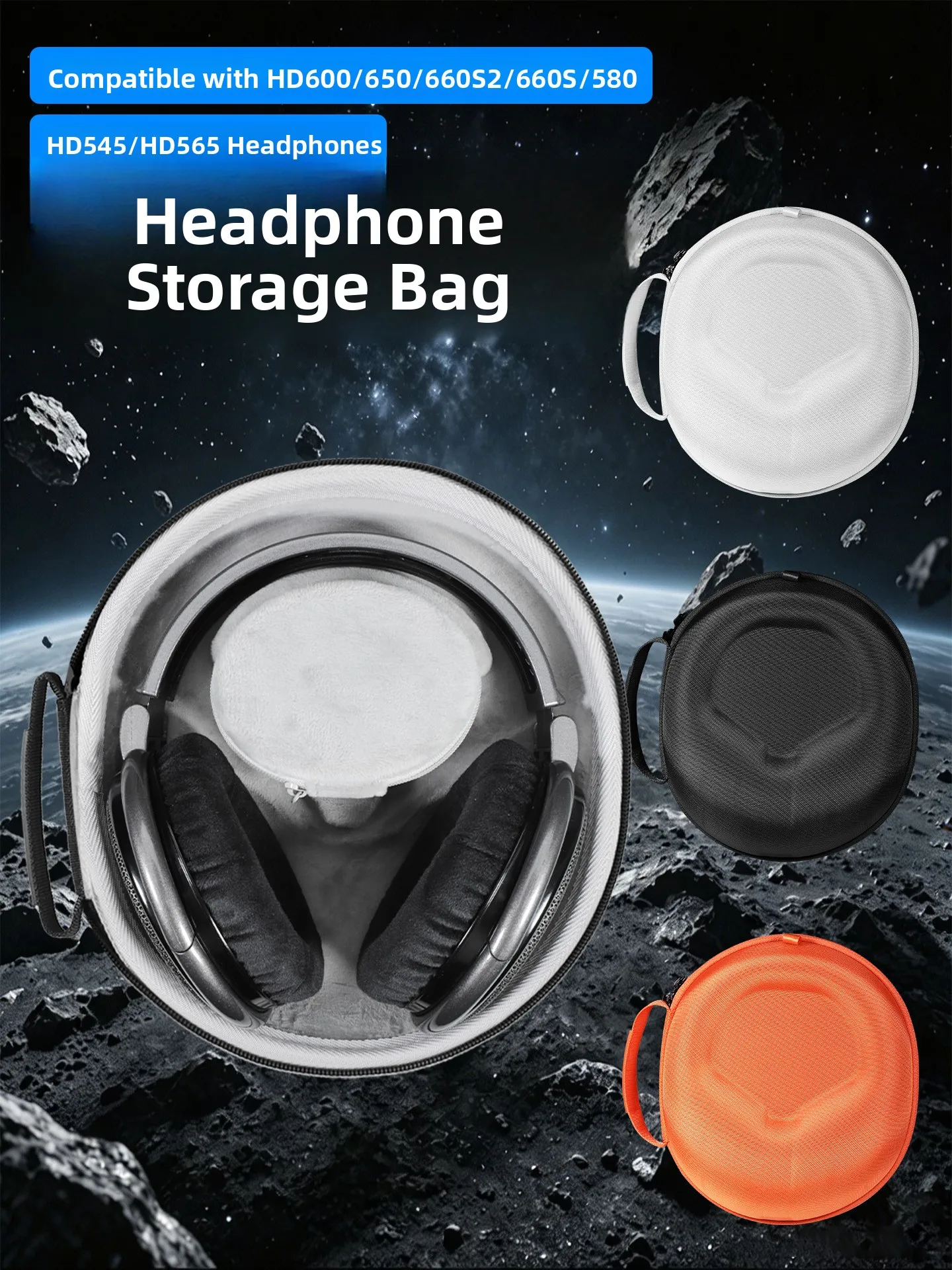 

HD620S Headset Storage Box Anti-Pressure Headband Style HD600 HD650 HD660S2 HD660 Case Convenient Handbag Multi-Pu...