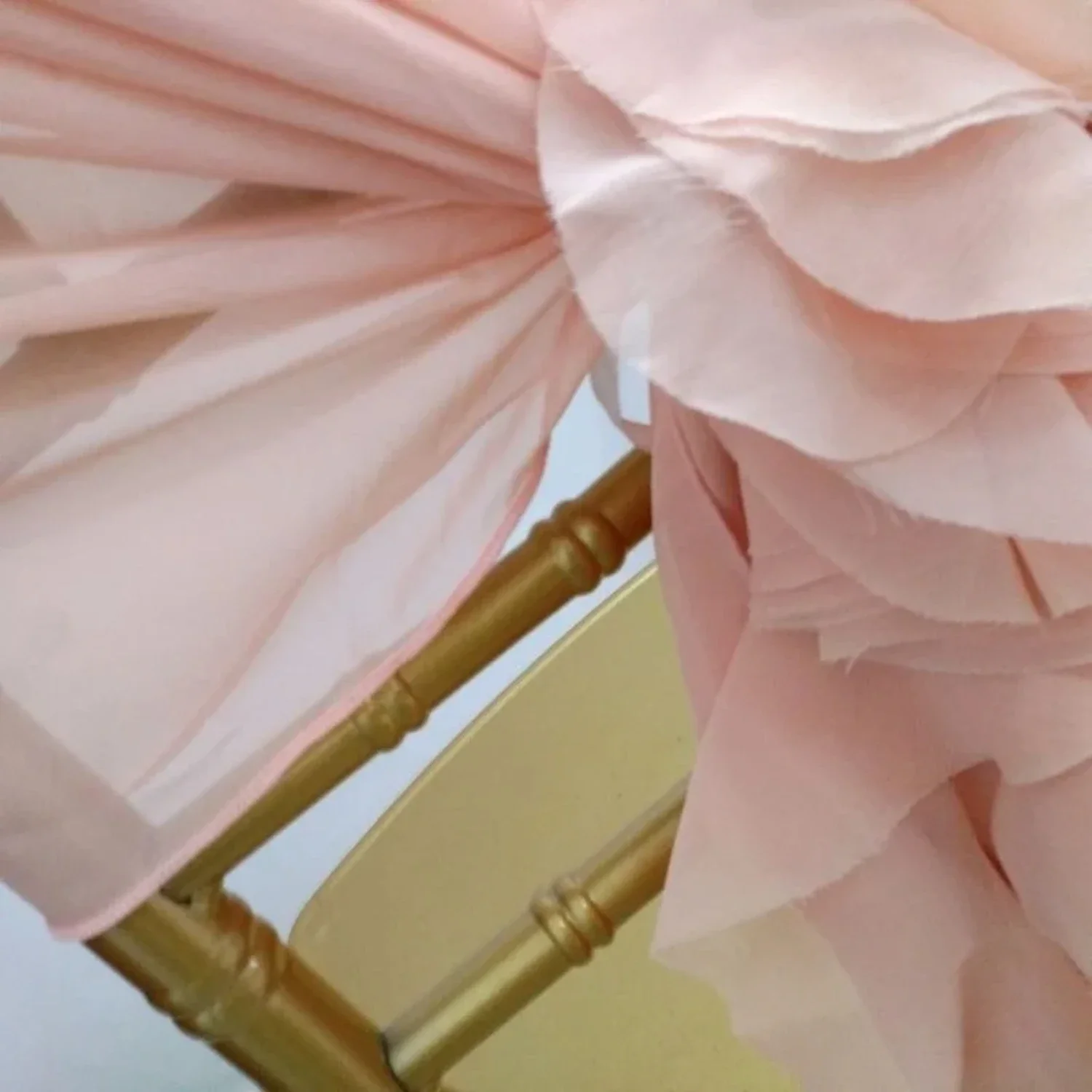 tion to any event. made of high quality organza fabric, this exquisite chair sash bow cover features a delicate and luxurious de