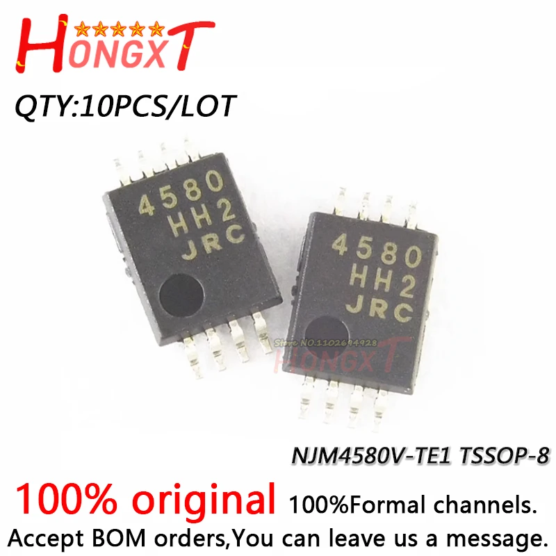 10PCS 100% NEW NJM4580V-TE1 JRC4580 4580 TSSOP-8.Chipset