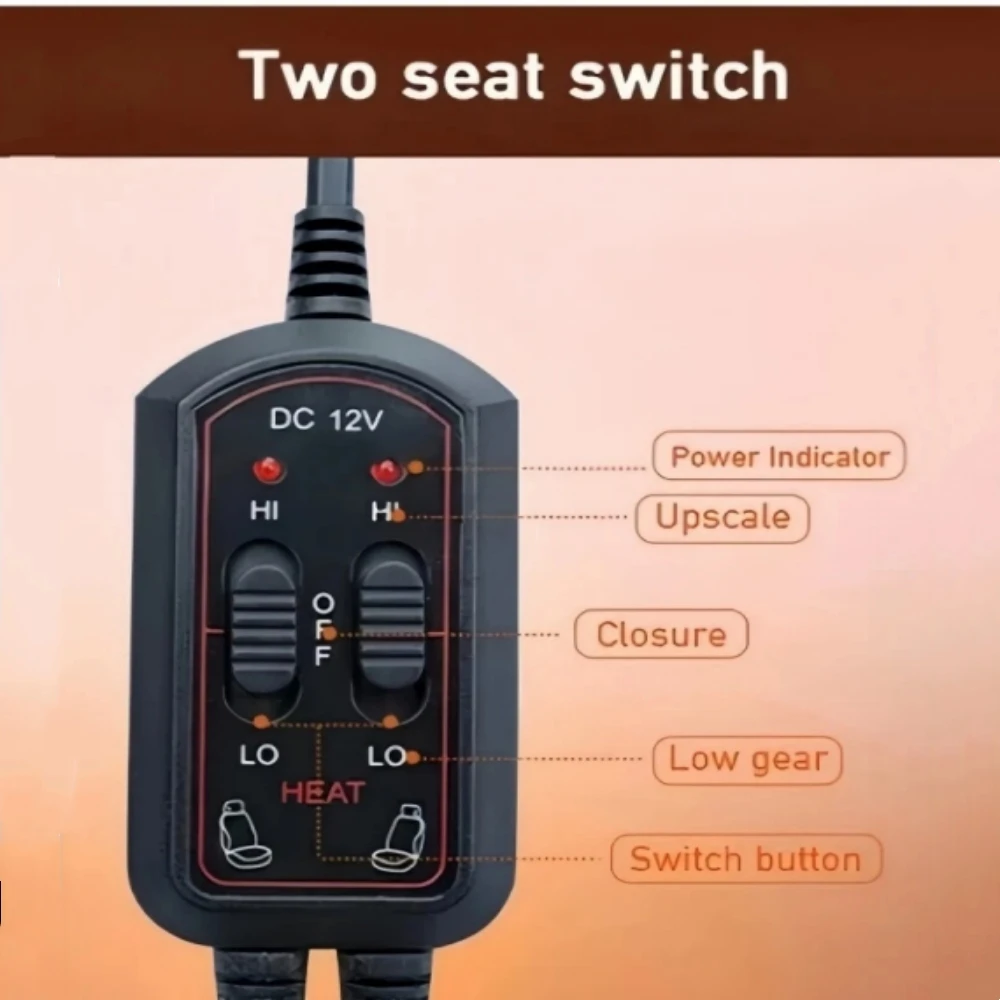 Winter Seat Heating 12V Car Cushion Car Heated Seat Mat Automotive Vehicle Driver Seat Cover with Heater