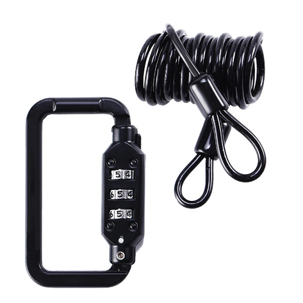

Lock Black Cable for Motorcycle Helmets Scooter Bike Security Portable Durable Wire Lock bike cable motorcycle lock fixed