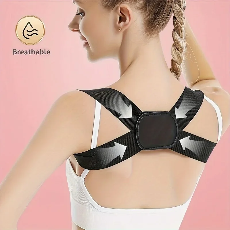 Adjustable Invisible Back Brace Posture Corrector for Women Students Shoulder Support