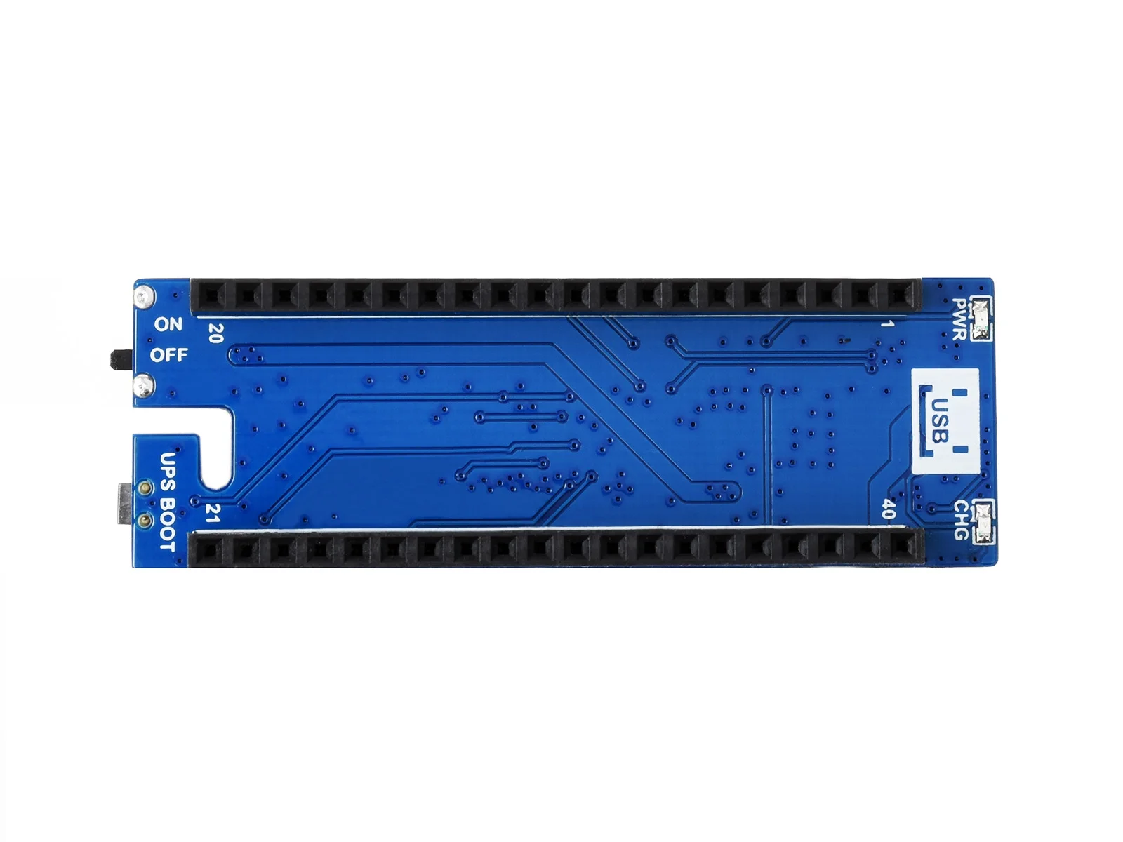 Picture 5: Waveshare UPS Module For Raspberry Pi Pico, Uninterruptible Power Supply, Li-Po Battery, Stackable Design