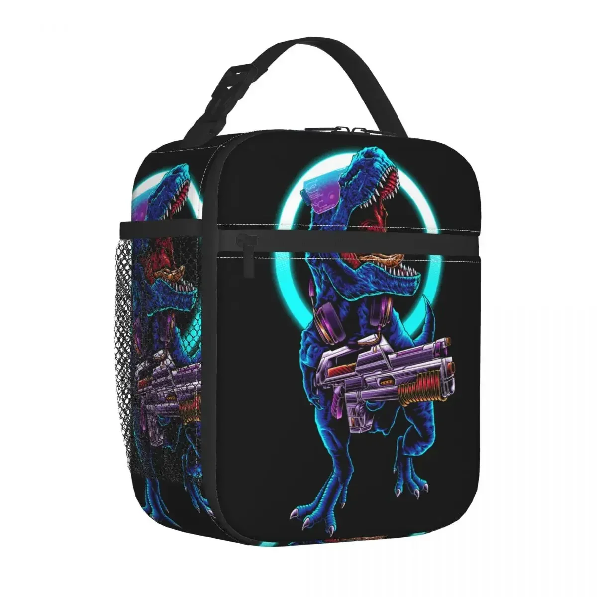 

Punk Dinosaur T-Rex Zero World Insulated Lunch Bag Lunch Container Portable Cooler Thermal Bento Box School