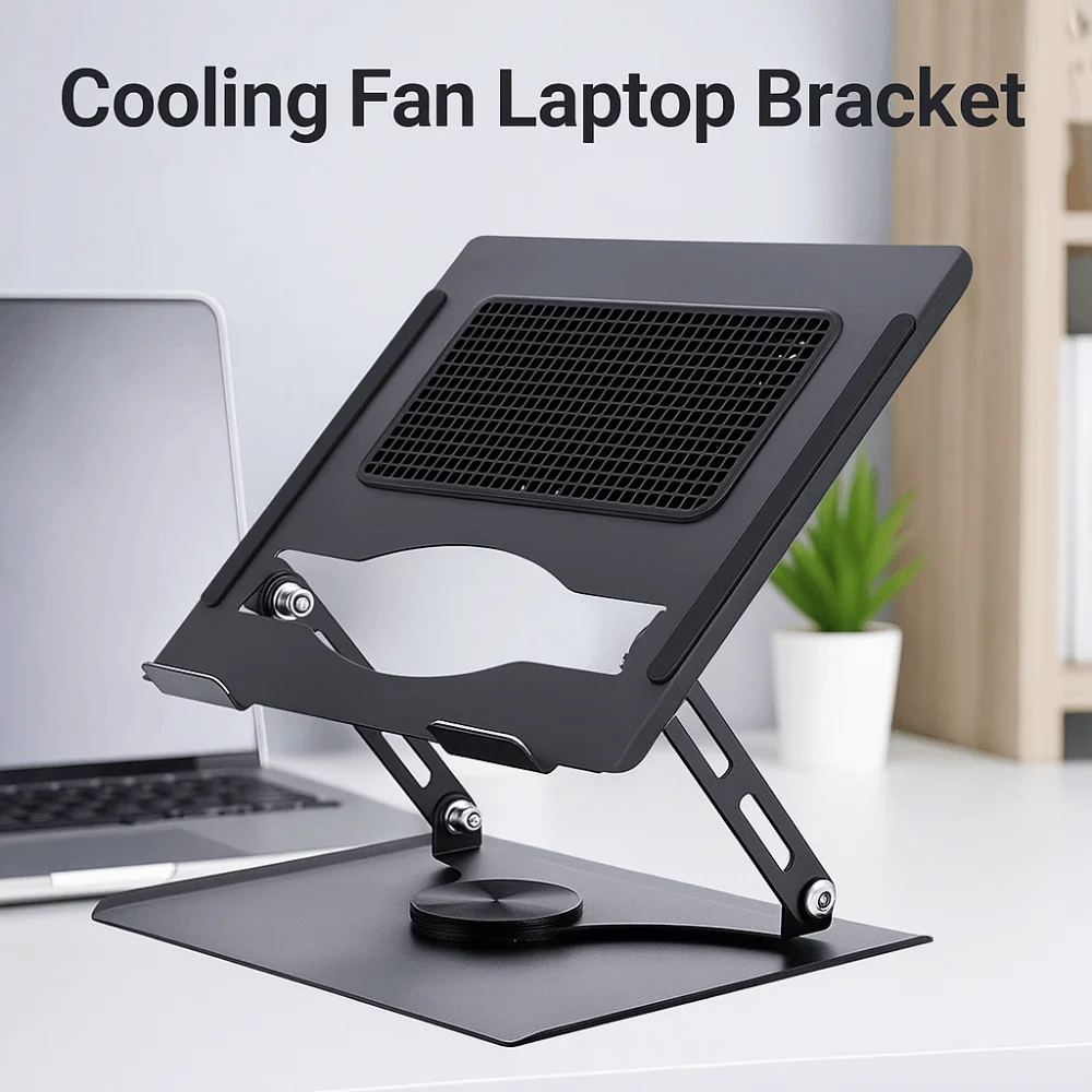 

360 ° Rotatable Cooling Fan Laptop Bracket Adjustable Foldable Notebook Cooler Base Stand Portable Heat Dissipation