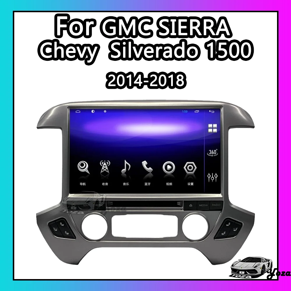 

Автомагнитола Yoza Carplay для Chevrolet Silverado GMC Sierra 2014-2018Android 11, сенсорный экран, мультимедийный плеер, навигация, стерео