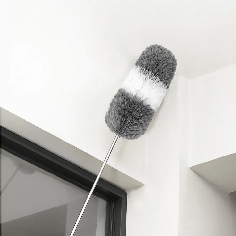 Cobweb Removal Microfiber Duster Kit Washable Dust Cleaning Ceiling Cleaning Extension Pole Long Reach Telescopic Duster