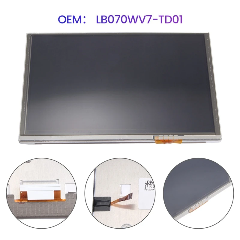 

7Inch LCD Display Screen LB070WV7 TD01 LB070WV7-TD01 Touch Display For Hyundai Car Navigation TFT LCD Monitors Easy Install