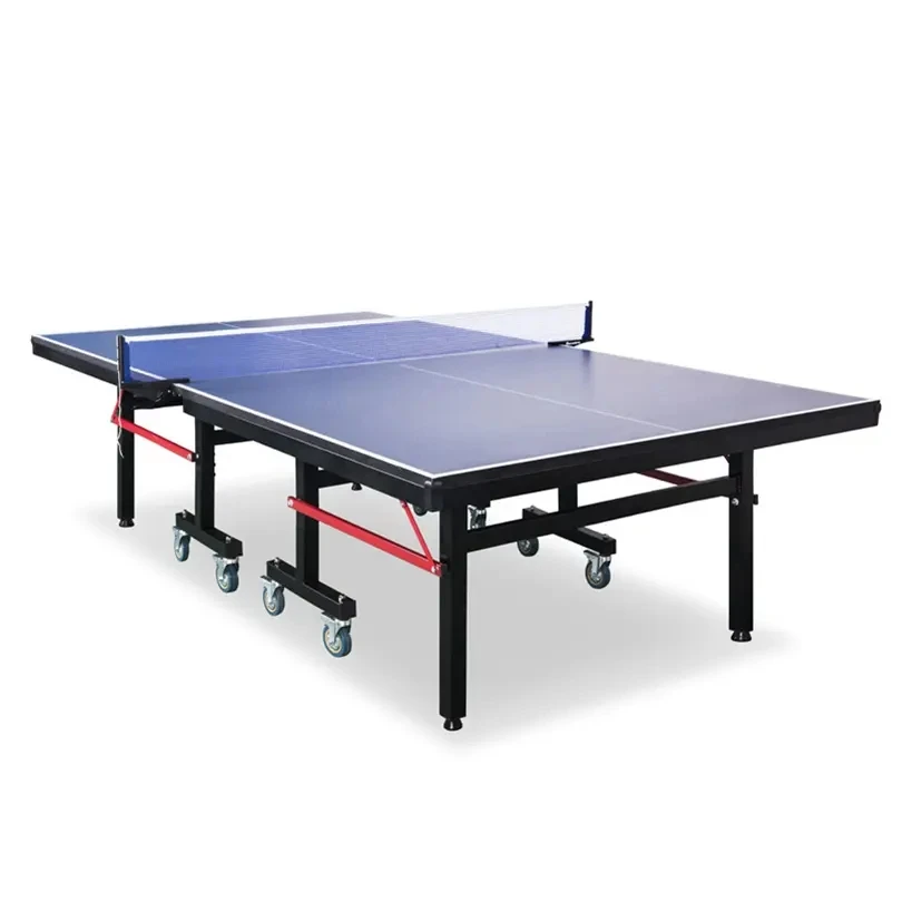 China Professional 25mm Blue Movable Table Tennis Mdf Indoor Foldable Table Tennis Tablepromote sales