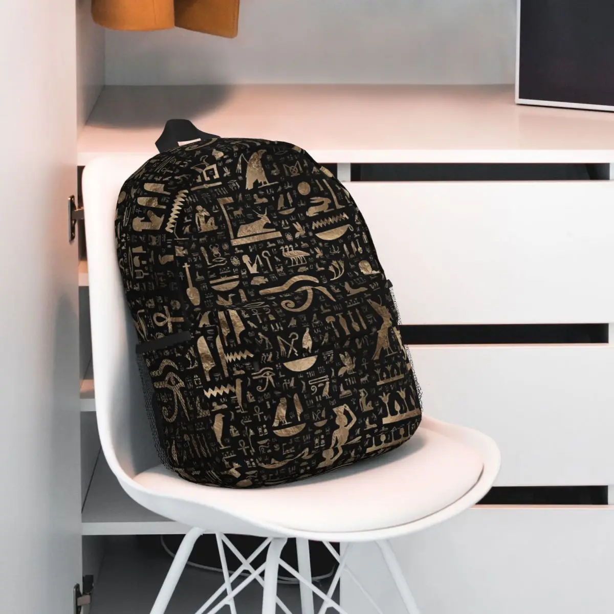 

Ancient Egyptian Hieroglyphs Backpack Hot Sale Daypack Large Capacity Boys Girls BookBag Shoulder Bags Men Children School Bag