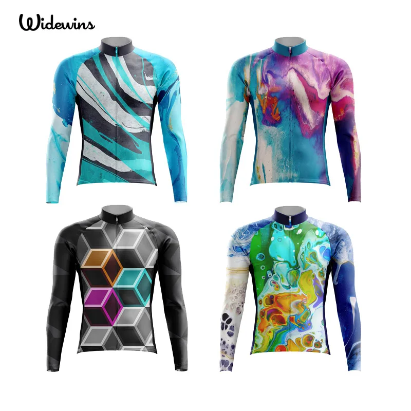 

2023 Spain Tour Cycling Jersey Long Sleeve Red Green Polka Dot Winter Clothing Road Bike Shirts Bicycle Tops MTB Uniform Maillot